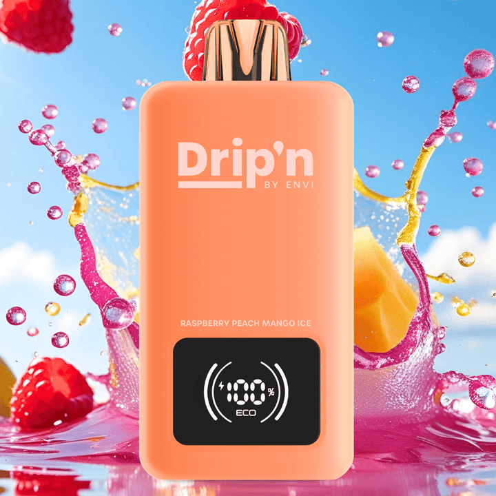 Drip'n by Envi 70K Disposable Vape - Raspberry Peach Mango Ice 26mL / 70000 Puffs / 20mg Morden Vape SuperStore and Cannabis Manitoba Canada