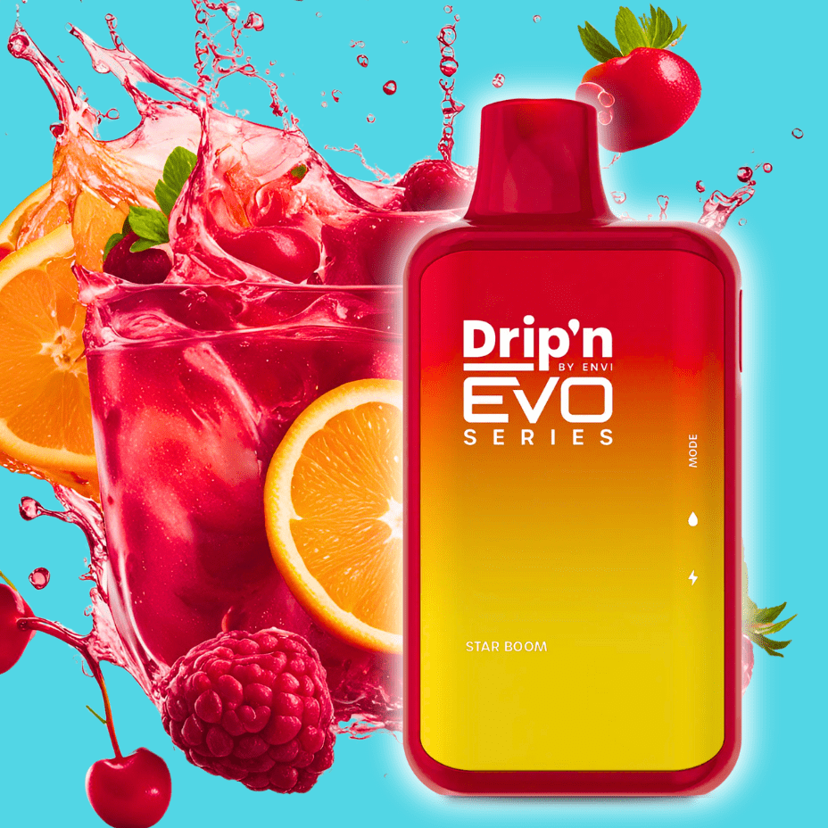 Drip'n by Envi EVO 28k Disposable Vape-Star Boom 28000 Puffs / 20mg Morden Vape SuperStore and Cannabis Dispensary Manitoba, Canada