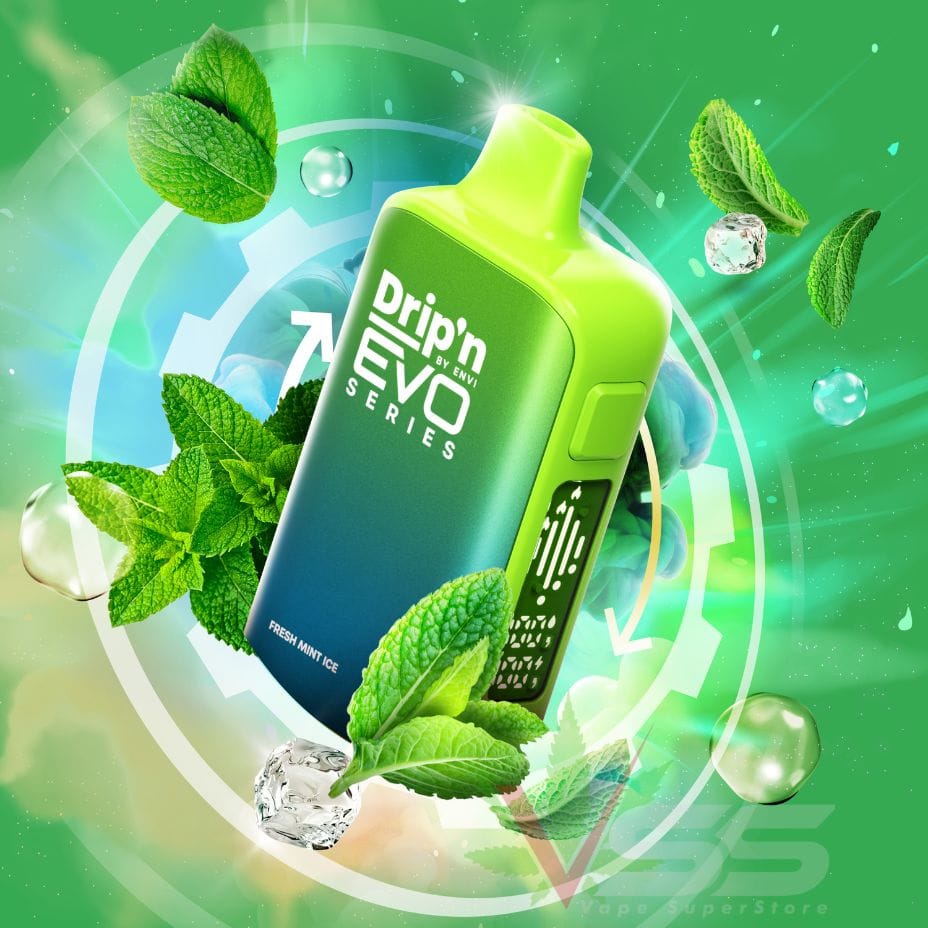Drip'n by Envi Evo 63K Disposable Vape - Fresh Mint Ice Morden Vape SuperStore and Cannabis Manitoba Canada