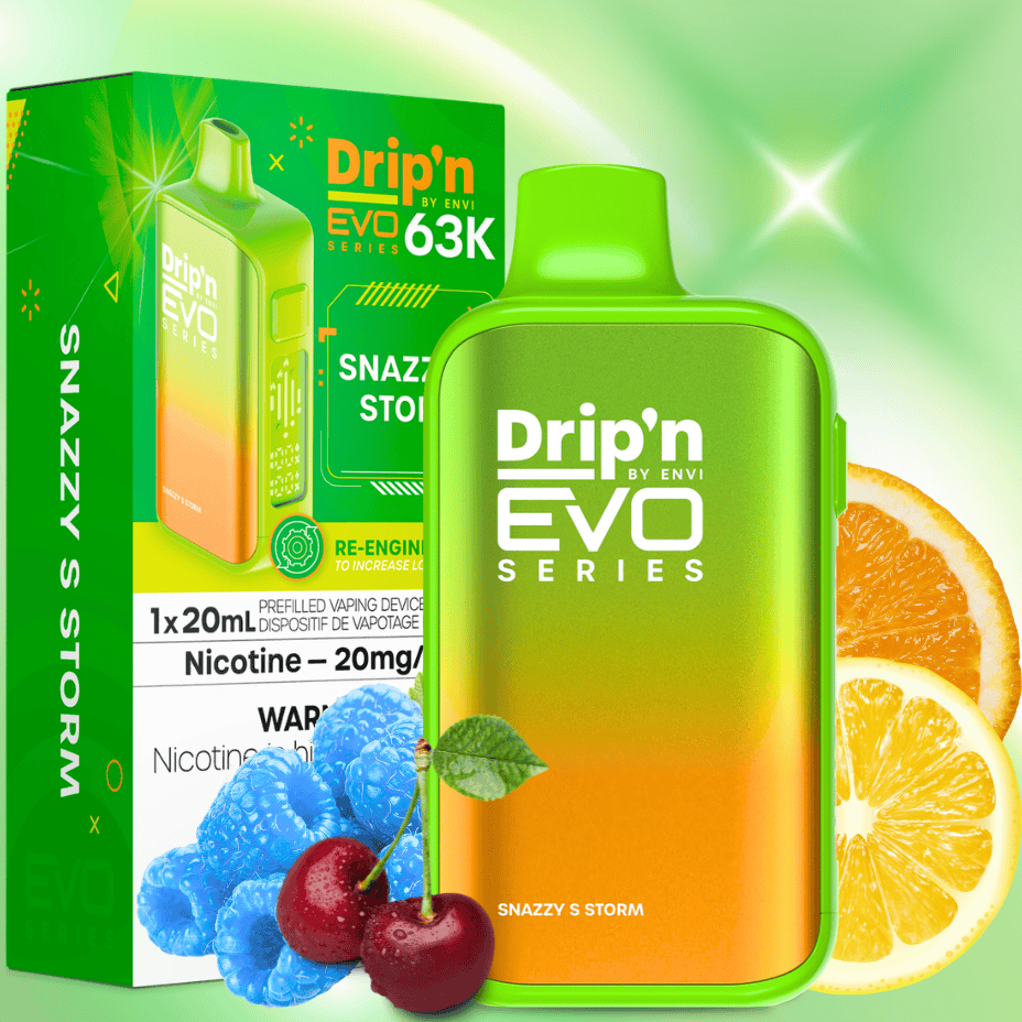 Drip'n by Envi Evo 63K Disposable Vape - Snazzy S Storm 63000 Puffs / 20mg Morden Vape SuperStore and Cannabis Manitoba Canada