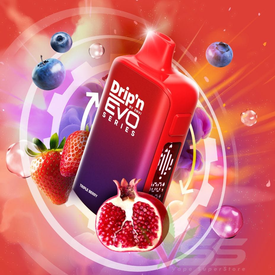 Drip'n by Envi Evo 63K Disposable Vape - Triple Berry Morden Vape SuperStore and Cannabis Manitoba Canada
