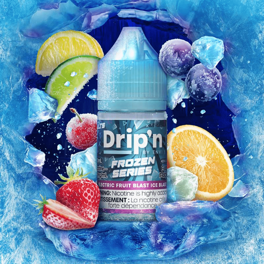Drip'n by Envi Frozen Salt-Electric Fruit Blast ICED Morden Vape SuperStore and Cannabis Manitoba Canada