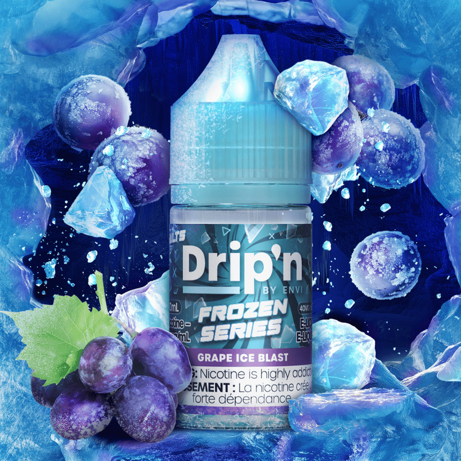 Drip'n by Envi Frozen Salt-Grape Ice Blast Morden Vape SuperStore and Cannabis Manitoba Canada