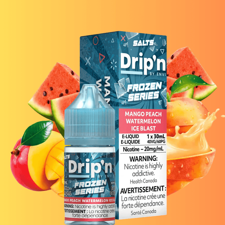 Drip'n by Envi Frozen Salt-Mango Peach Watermelon Ice Blast Morden Vape SuperStore and Cannabis Dispensary Manitoba, Canada