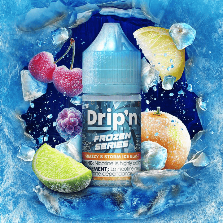 Drip'n by Envi Frozen Salt-Snazzy S Storm ICED Morden Vape SuperStore and Cannabis Manitoba Canada