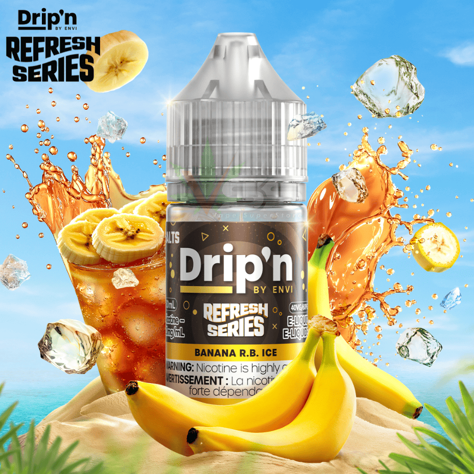 Drip'n by Envi Refresh Salt - Banana R.B. Ice Morden Vape SuperStore and Cannabis Manitoba Canada