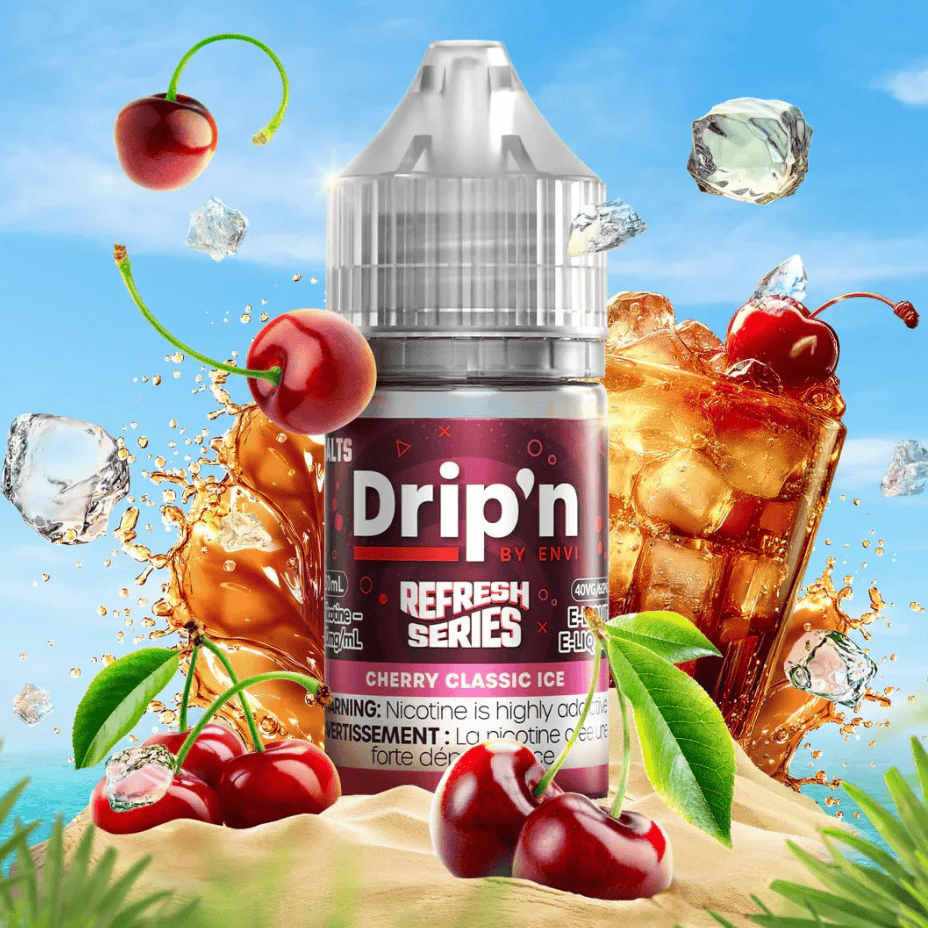 Drip'n by Envi Refresh Salt - Cherry Classic Ice 30ml 30mL / 20mg Morden Vape SuperStore and Cannabis Manitoba Canada