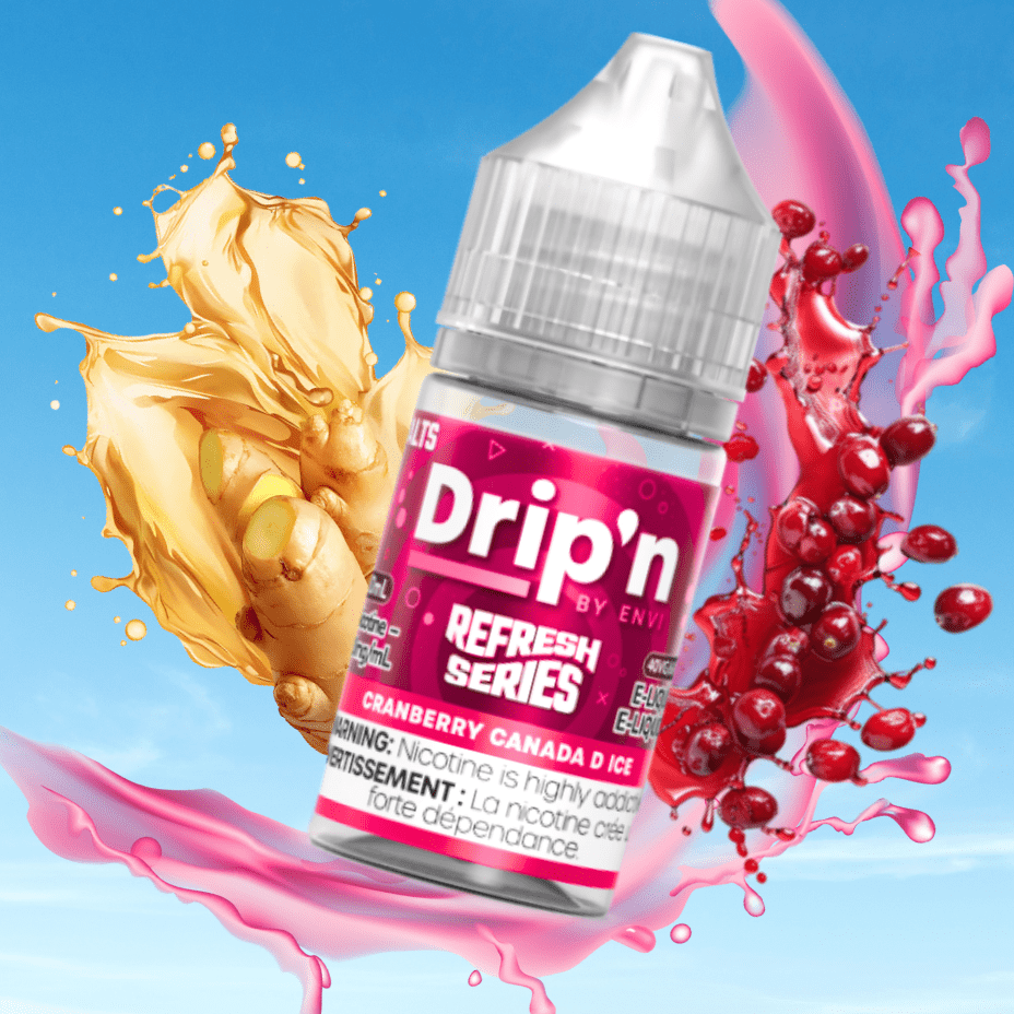 Drip'n by Envi Refresh Salt - Cranberry Canada D Ice 20mg Morden Vape SuperStore and Cannabis Manitoba Canada