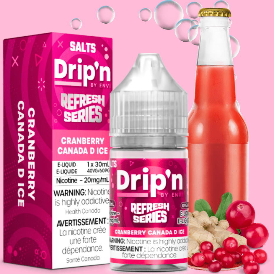 Drip'n by Envi Refresh Salt - Cranberry Canada D Ice 20mg Morden Vape SuperStore and Cannabis Manitoba Canada