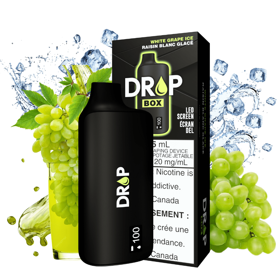 Drop Box Disposables 15ml / 8500Puffs Drop Box 8500 Disposable Vape-White Grape Ice-Morden Vape SuperStore