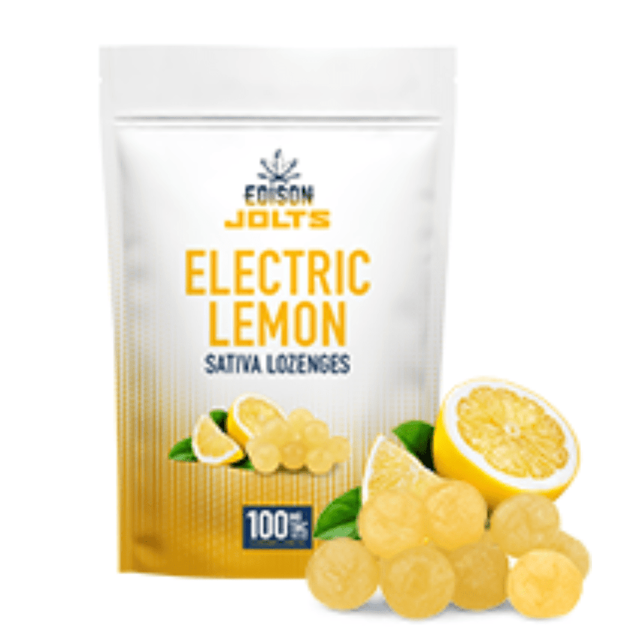 Edison Edibles 10x1.8g Edison Jolts Electric Lemon Sativa Lozenges-10mg - Morden Vape & Cannabis