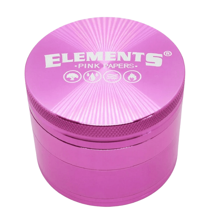 Elements Pink Aluminum 4 Piece Grinder 56mm 56mm / Pink Morden Vape SuperStore and Cannabis Manitoba Canada