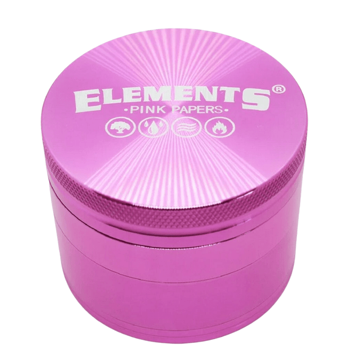 Elements Pink Aluminum 4 Piece Grinder 56mm 56mm / Pink Morden Vape SuperStore and Cannabis Manitoba Canada