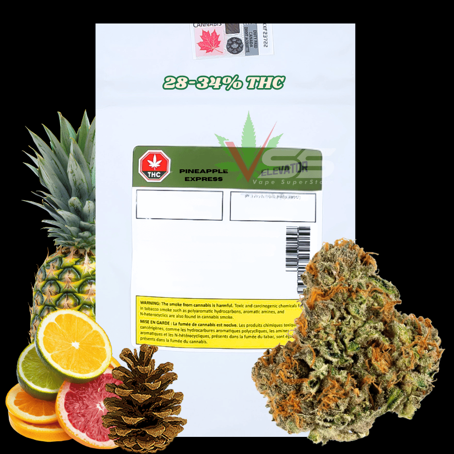 Elevator Pineapple Express Sativa Dried Flower - 3.5g Morden Vape SuperStore and Cannabis Manitoba Canada