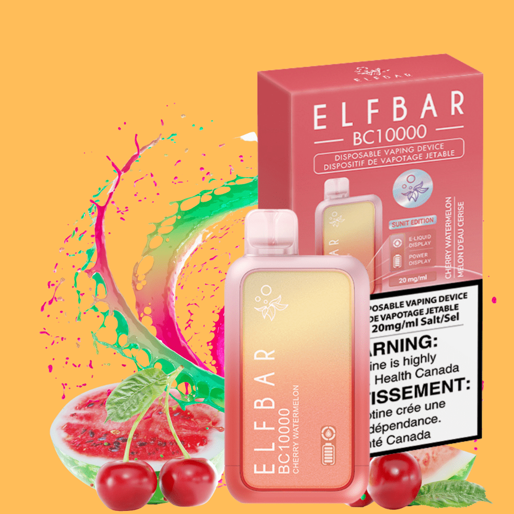 ElfBar BC10000 Disposable Vape-Cherry Watermelon Morden Vape SuperStore and Cannabis Manitoba Canada