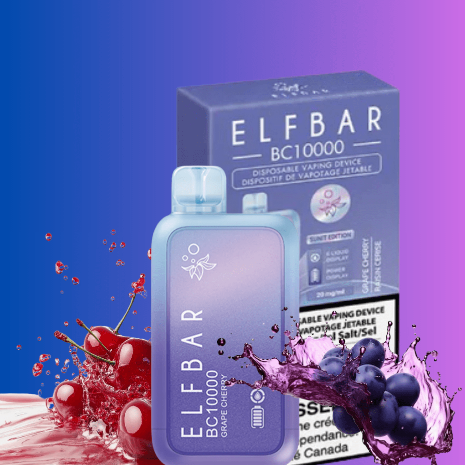 ElfBar BC10000 Disposable Vape-Grape Cherry Morden Vape SuperStore and Cannabis Manitoba Canada