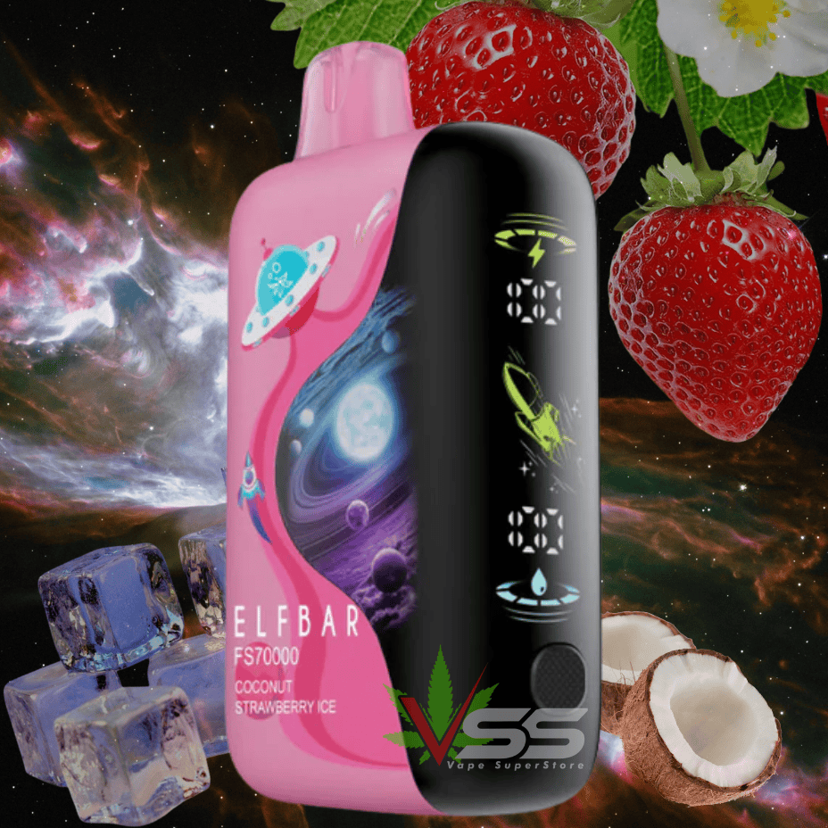 ELFBAR FS70K Disposable Vape - Coconut Strawberry Ice 70000 / 20mg Morden Vape SuperStore and Cannabis Manitoba Canada
