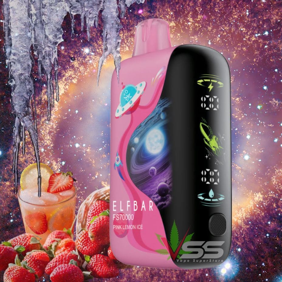 ELFBAR FS70K Disposable Vape - Pink Lemon Ice 70000 / 20mg Morden Vape SuperStore and Cannabis Manitoba Canada