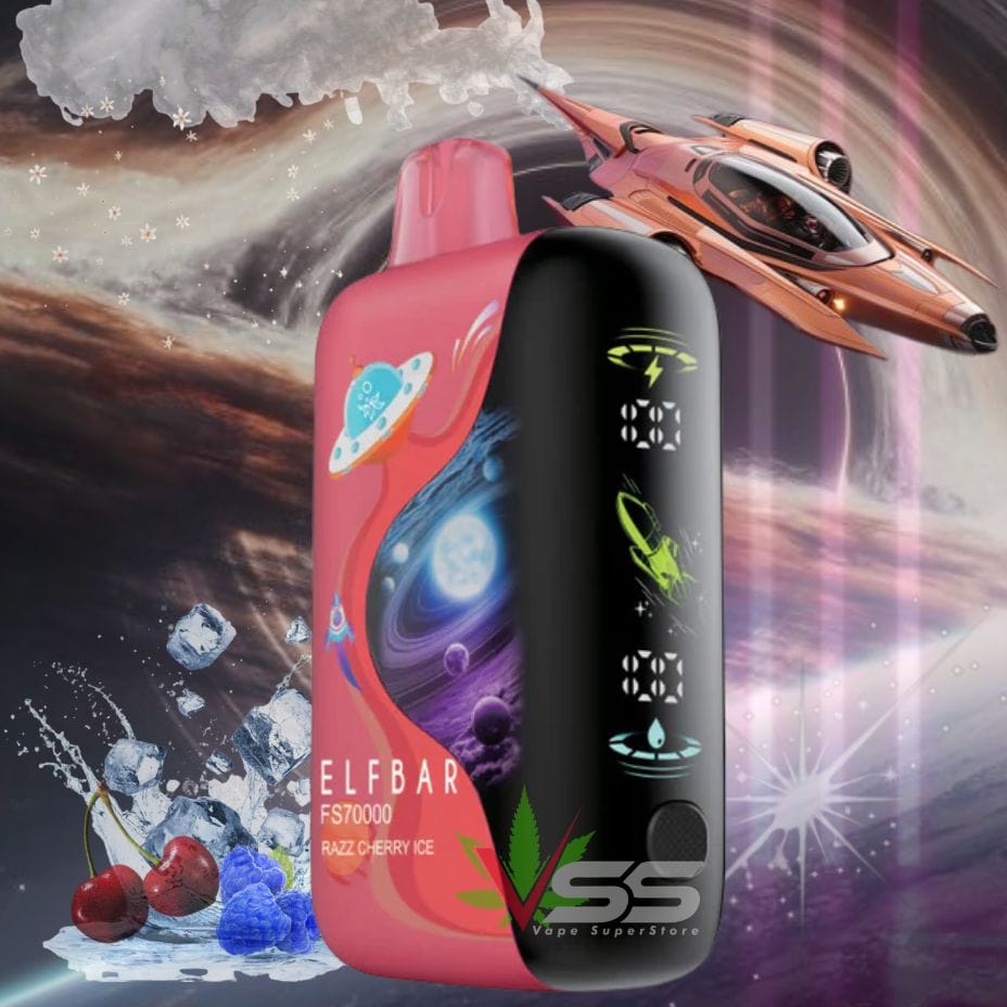 ELFBAR FS70K Disposable Vape - Razz Cherry Ice Morden Vape SuperStore and Cannabis Manitoba Canada