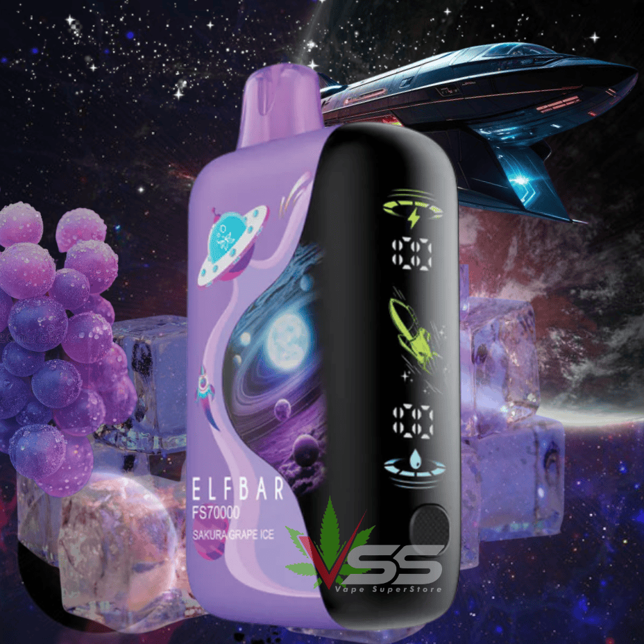 ELFBAR FS70K Disposable Vape - Sakura Grape Ice 70000 / 20mg Morden Vape SuperStore and Cannabis Manitoba Canada
