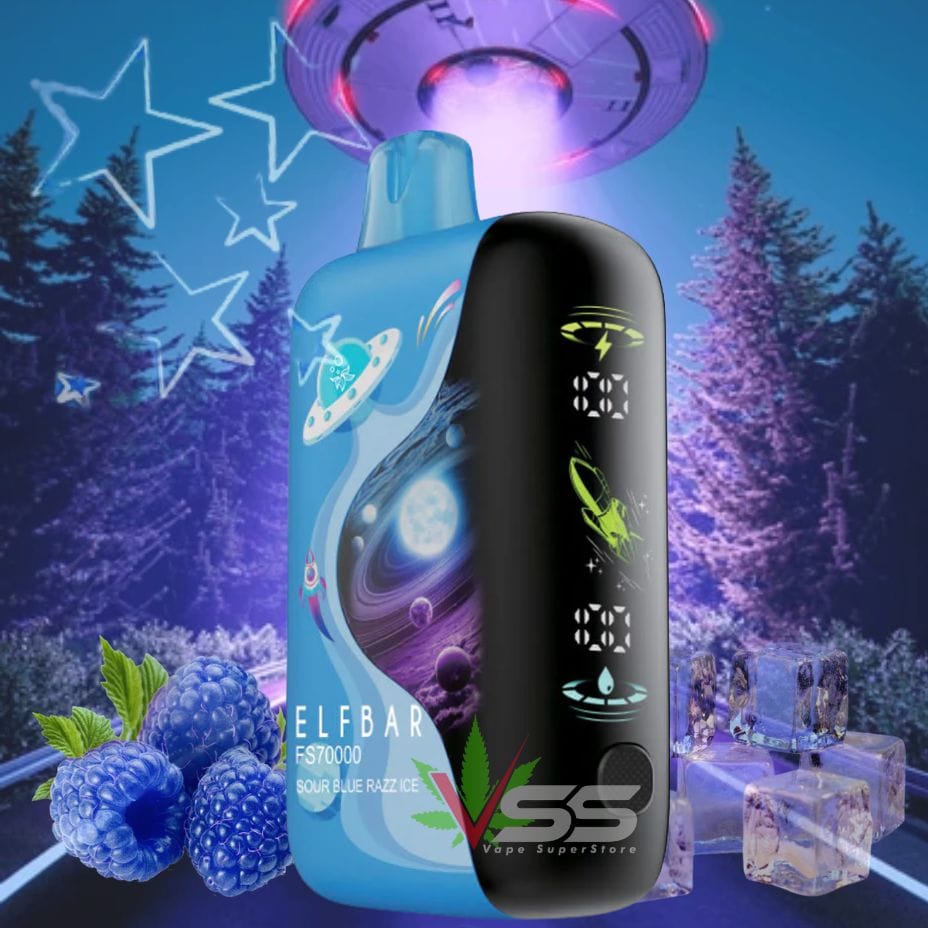 ELFBAR FS70K Disposable Vape - Sour Blue Razz Ice 70000 / 20mg Morden Vape SuperStore and Cannabis Manitoba Canada