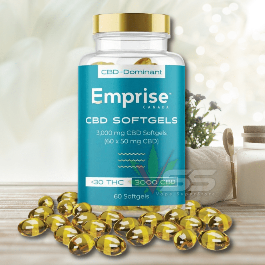 Emprise Canada - 3000mg CBD Softgels 60x50mg Morden Vape SuperStore and Cannabis Manitoba Canada