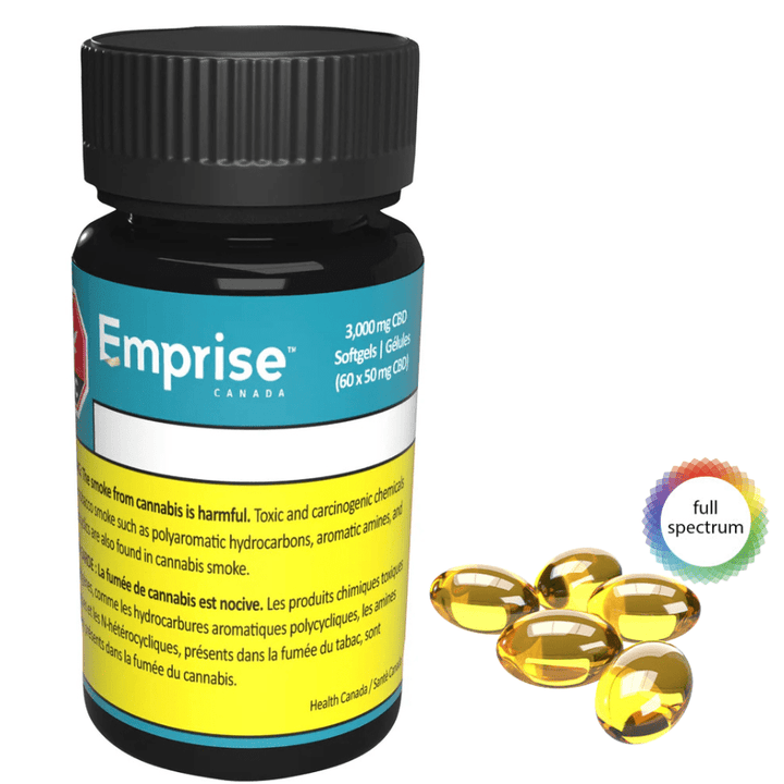 Emprise Canada - 3000mg CBD Softgels 60x50mg Morden Vape SuperStore and Cannabis Manitoba Canada
