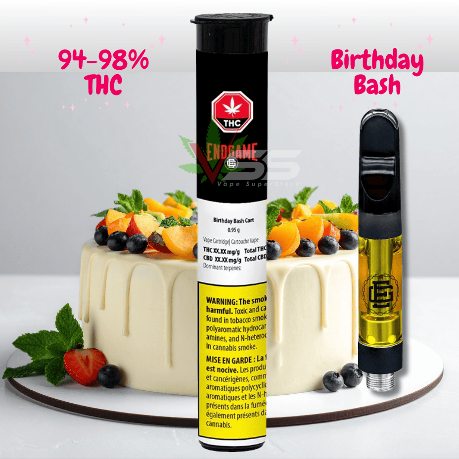 Endgame Birthday Bash Sativa Vape Cartridge - 0.95g Morden Vape SuperStore and Cannabis Manitoba Canada