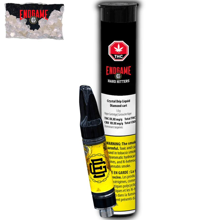 Endgame Hard Hitters Crystal Drip Liquid Diamond Cartridge-1g 1g Morden Vape SuperStore and Cannabis Manitoba Canada
