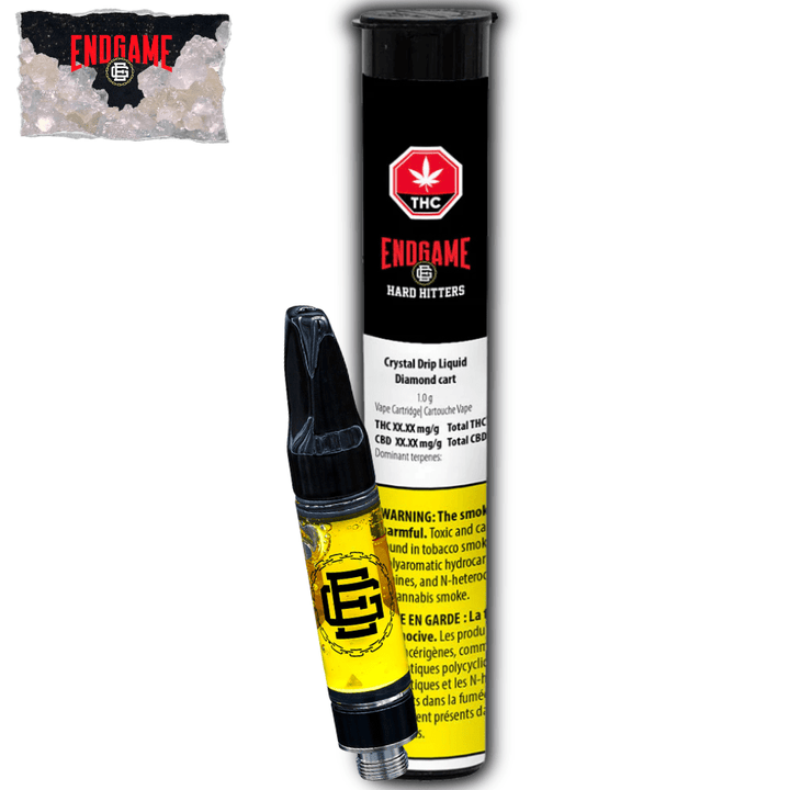 Endgame Hard Hitters Crystal Drip Liquid Diamond Cartridge-1g 1g Morden Vape SuperStore and Cannabis Manitoba Canada