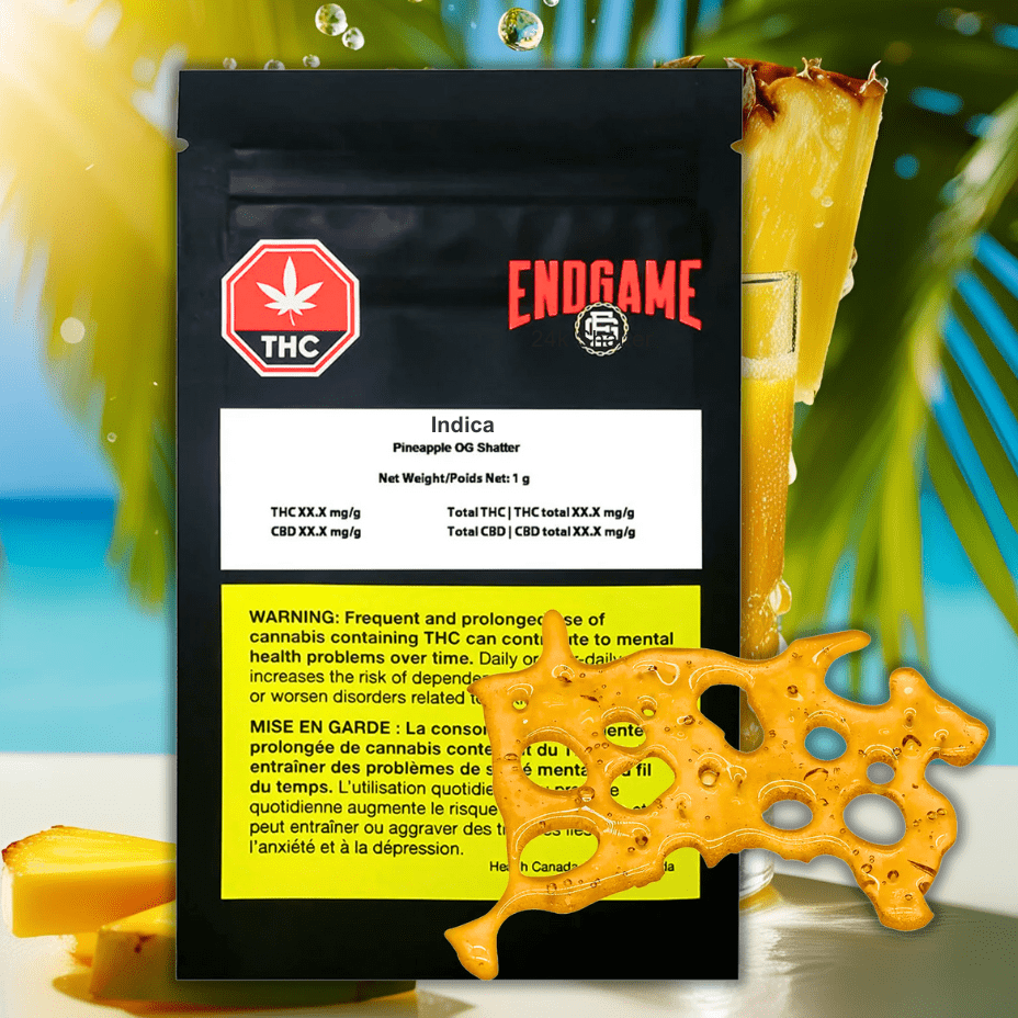 Endgame Pineapple OG Shatter - 1g Morden Vape SuperStore and Cannabis Manitoba Canada