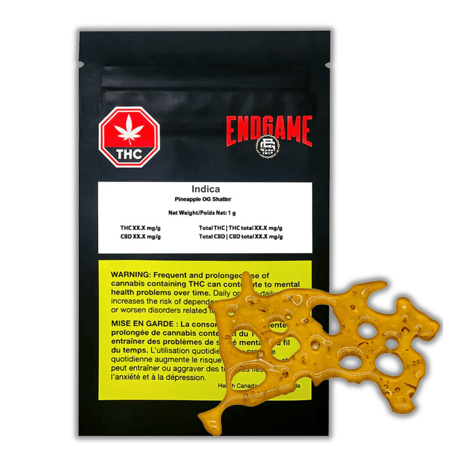Endgame Pineapple OG Shatter - 1g Morden Vape SuperStore and Cannabis Manitoba Canada