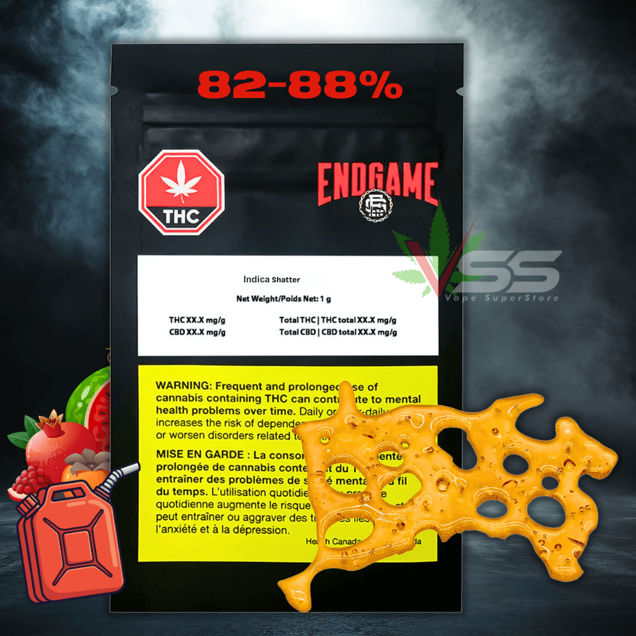 Endgame - Platinum Jelly Indica Shatter 1g Morden Vape SuperStore and Cannabis Manitoba Canada