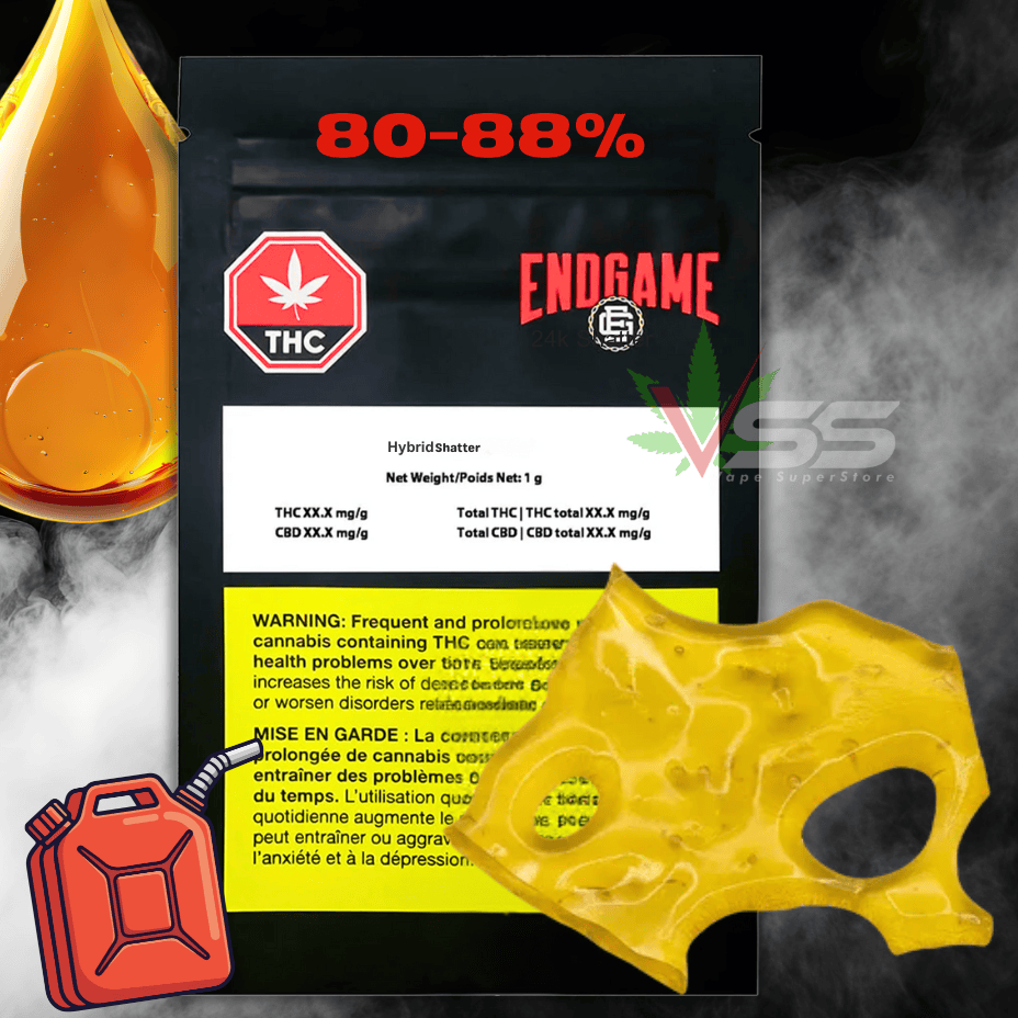 Endgame - Tiger Ck x KK Mints Hybrid Shatter 1g Morden Vape SuperStore and Cannabis Manitoba Canada