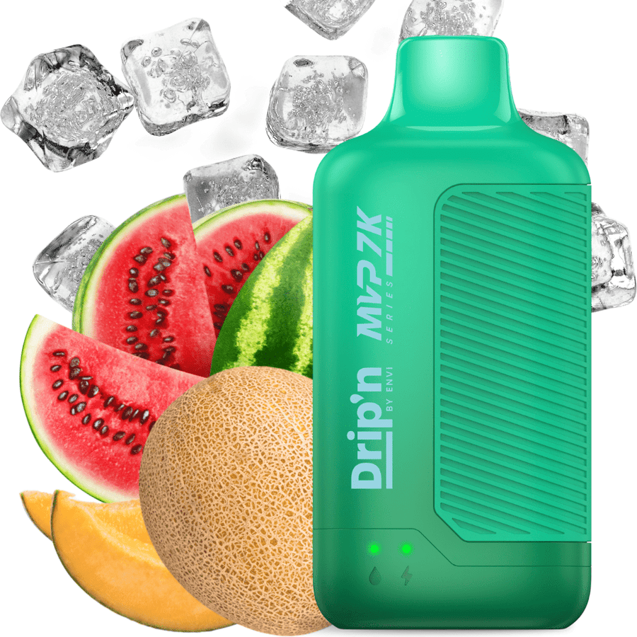 ENVI Disposables 7000 Puffs / 20mg ENVI Drip'n MVP 7K Disposable Vape-Watermelon Cantaloupe Honeydew Iced-Morden Vape & Cannabis MB, Canada