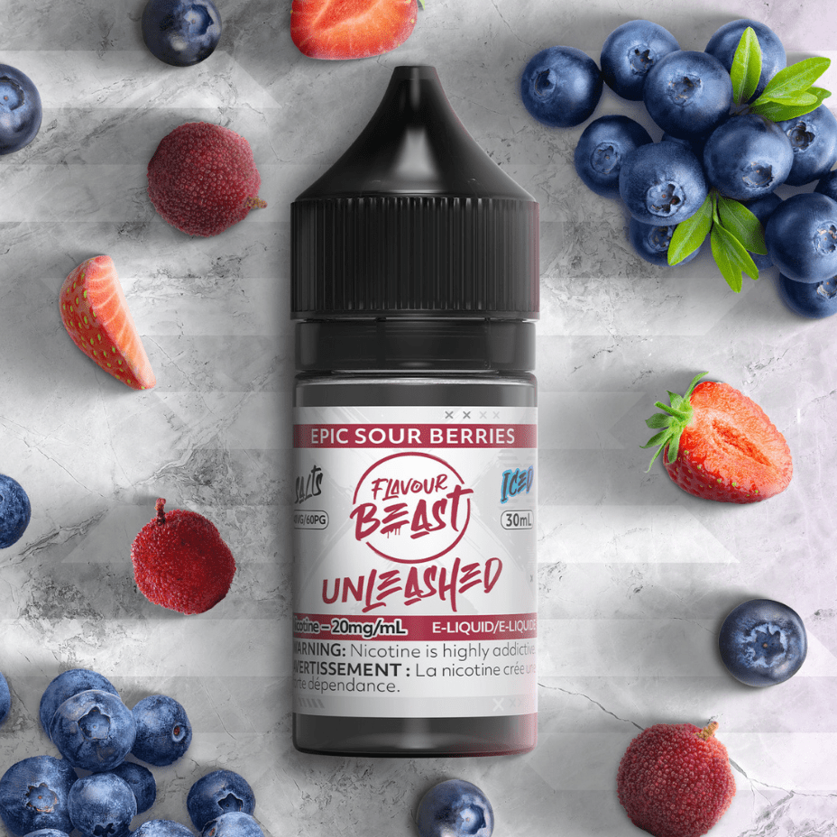 Epic Sour Berries Salts By Flavour Beast Unleashed E-liquid 30ml / 20mg Morden Vape SuperStore and Cannabis Manitoba Canada