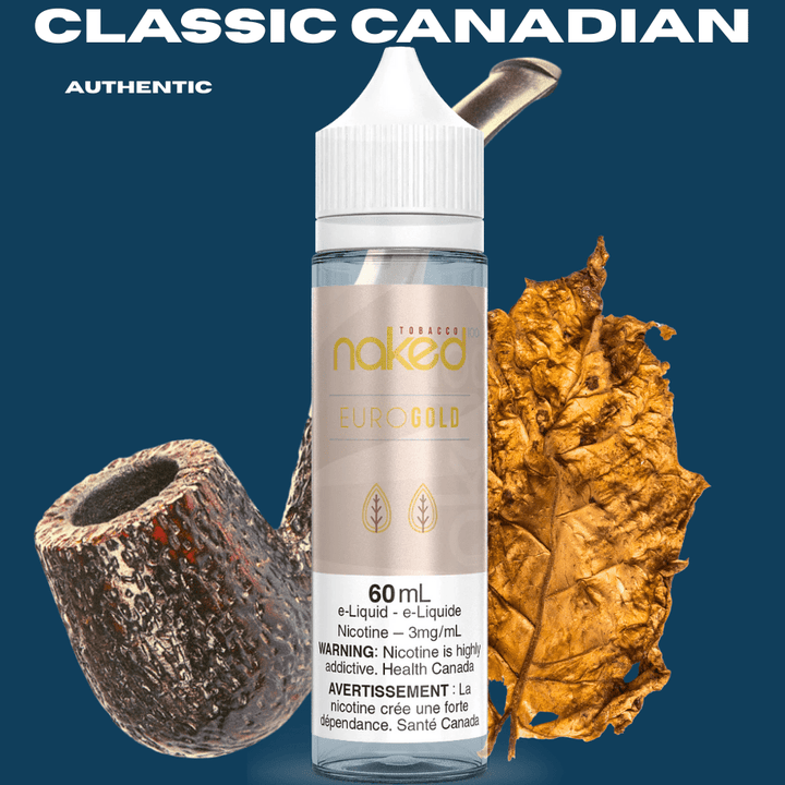 Euro Gold by Naked100 E-liquid Morden Vape SuperStore and Cannabis Manitoba Canada
