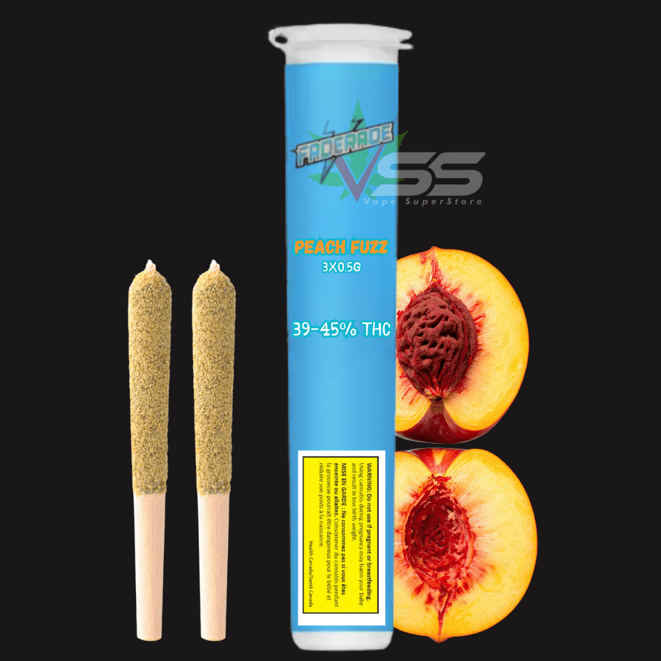 Faderade Peach Fuzz Infused Pre-rolls 2x0.5g Morden Vape SuperStore and Cannabis Manitoba Canada