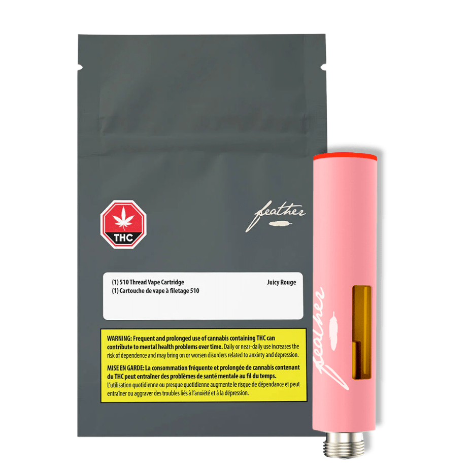 Feather Juicy Rouge 510 Cartridge - 1g 1g Morden Vape SuperStore and Cannabis Manitoba Canada