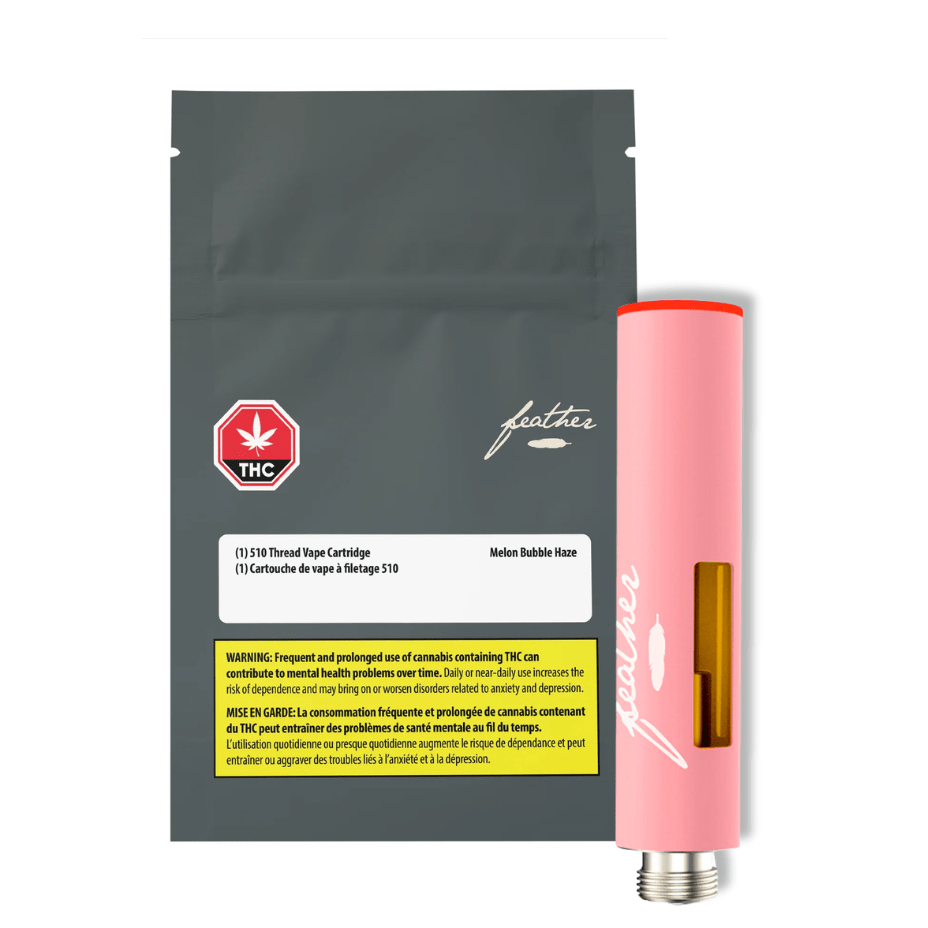 Feather Melon Bubble Haze 510 Cartridge - 1g 1g Morden Vape SuperStore and Cannabis Manitoba Canada