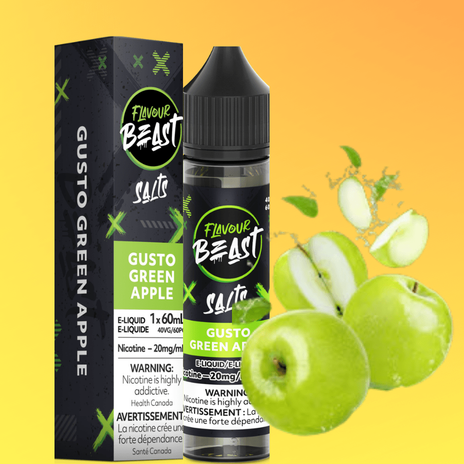 Flavour Beast 60ml Salt - Gusto Green Apple 60mL / 20mg Morden Vape SuperStore and Cannabis Manitoba Canada