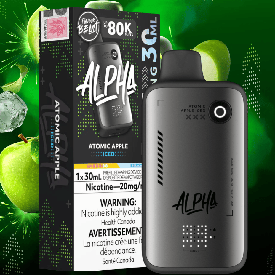 Flavour Beast Alpha 80K Disposable Vape-Atomic Apple Iced Morden Vape SuperStore and Cannabis Manitoba Canada