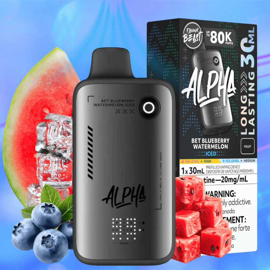 Flavour Beast Alpha 80K Disposable Vape-Bet Blueberry Watermelon 80000 Puffs / 20mg Morden Vape SuperStore and Cannabis Manitoba Canada