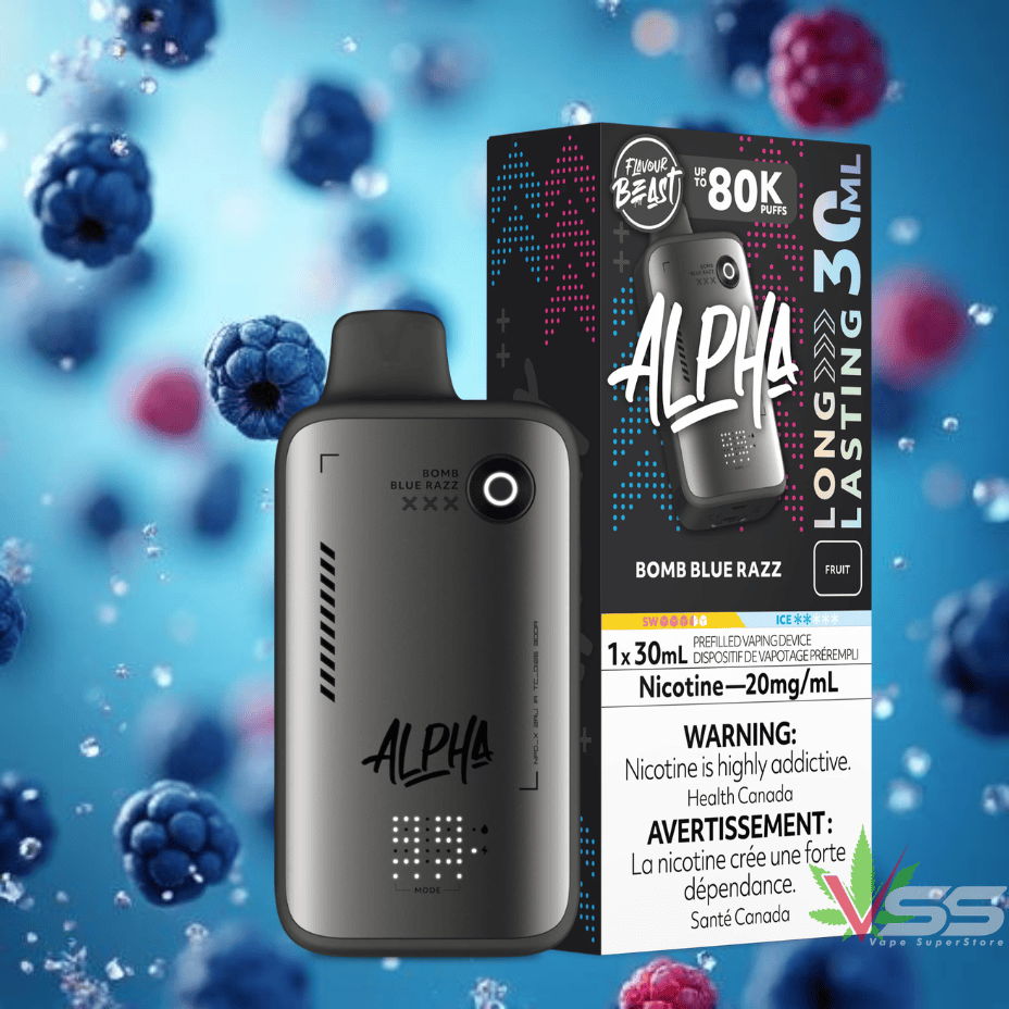 Flavour Beast Alpha 80K Disposable Vape-Bomb Blue Razz 80000 Puffs / 20mg Morden Vape SuperStore and Cannabis Manitoba Canada