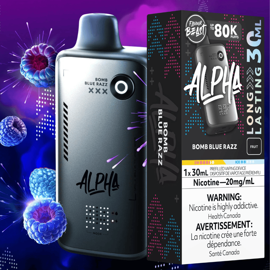 Flavour Beast Alpha 80K Disposable Vape-Bomb Blue Razz 80000 Puffs / 20mg Morden Vape SuperStore and Cannabis Manitoba Canada