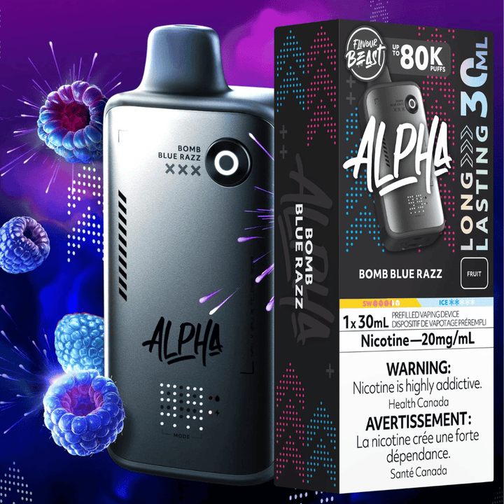 Flavour Beast Alpha 80K Disposable Vape-Bomb Blue Razz 80000 Puffs / 20mg Morden Vape SuperStore and Cannabis Manitoba Canada