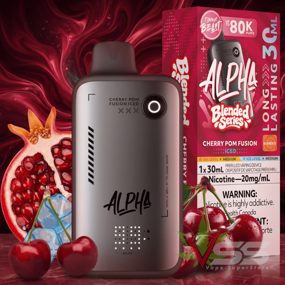 Flavour Beast Alpha 80K Disposable Vape-Cherry Pom Fusion Ice 80000 Puffs / 20mg Morden Vape SuperStore and Cannabis Manitoba Canada