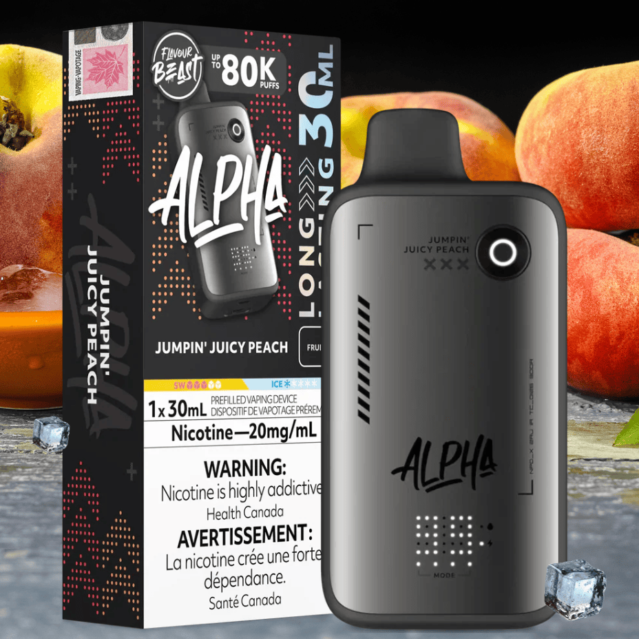 Flavour Beast Alpha 80K Disposable Vape-Jumpin Juicy Peach Morden Vape SuperStore and Cannabis Manitoba Canada