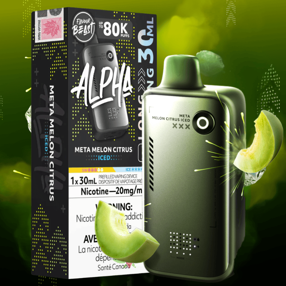 Flavour Beast Alpha 80K Disposable Vape-Meta Melon Citrus Iced Morden Vape SuperStore and Cannabis Manitoba Canada