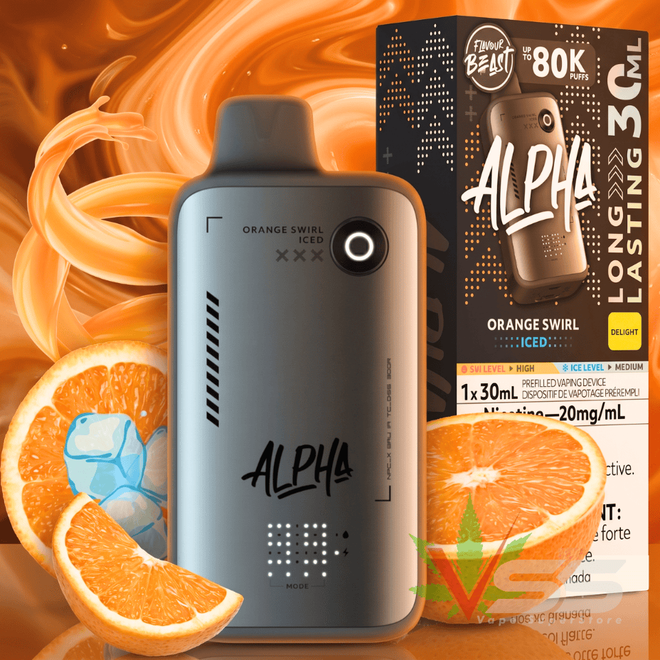 Flavour Beast Alpha 80K Disposable Vape-Orange Swirl Iced 80000 Puffs / 20mg Morden Vape SuperStore and Cannabis Manitoba Canada